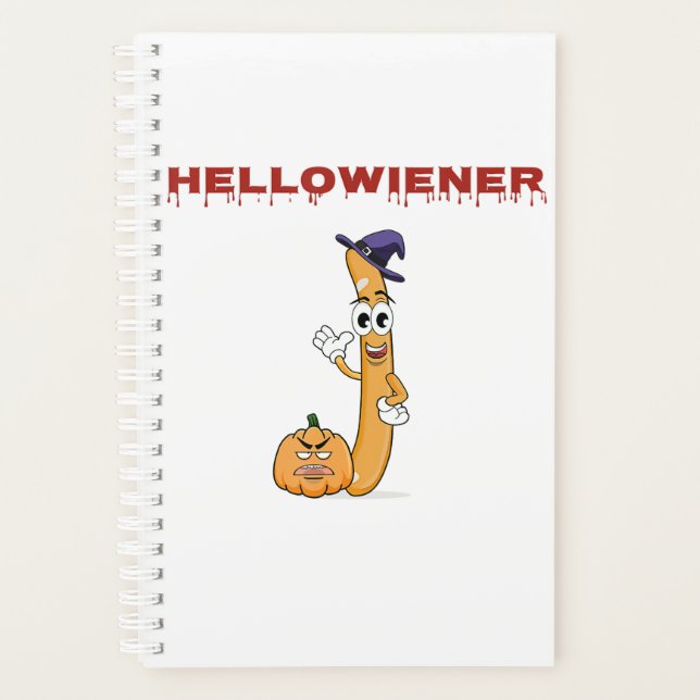Agenda Halloween Funny Sarcastic Waving Wiener Pumpkin Wi (Frente)