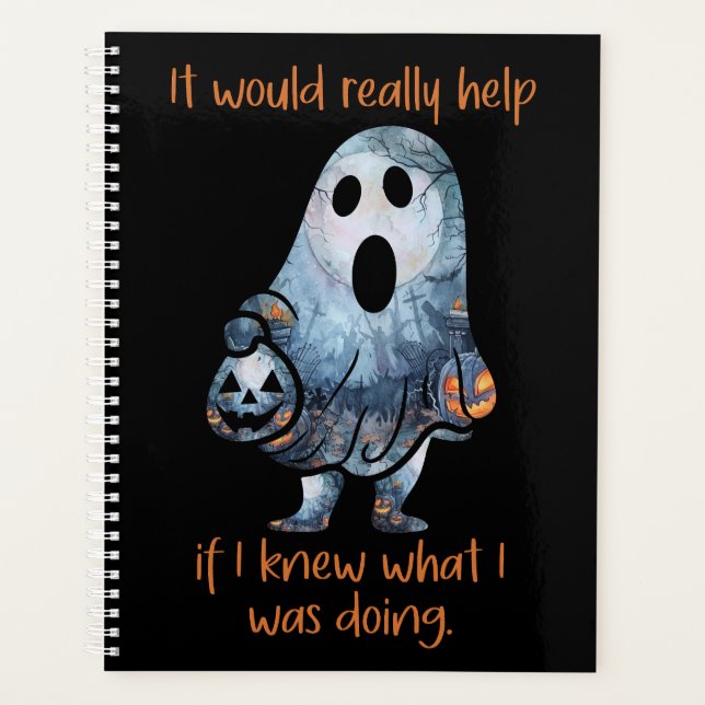Agenda Halloween Ghost Sarcastic Engraçado (Frente)