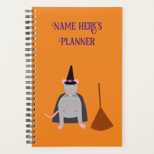 Agenda Halloween Witold Rat e Broom Personalizados