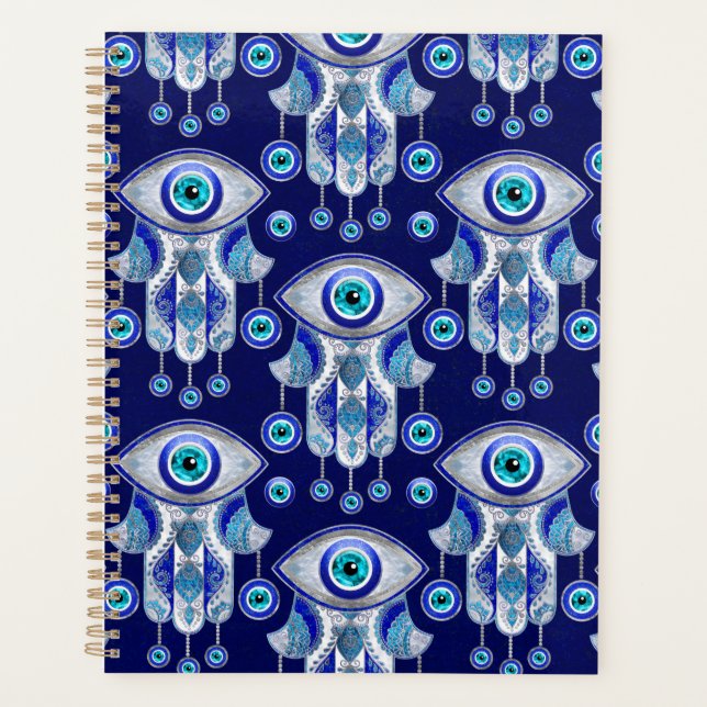 Agenda Hamsa Hand - Mau Olho Padrão (Frente)