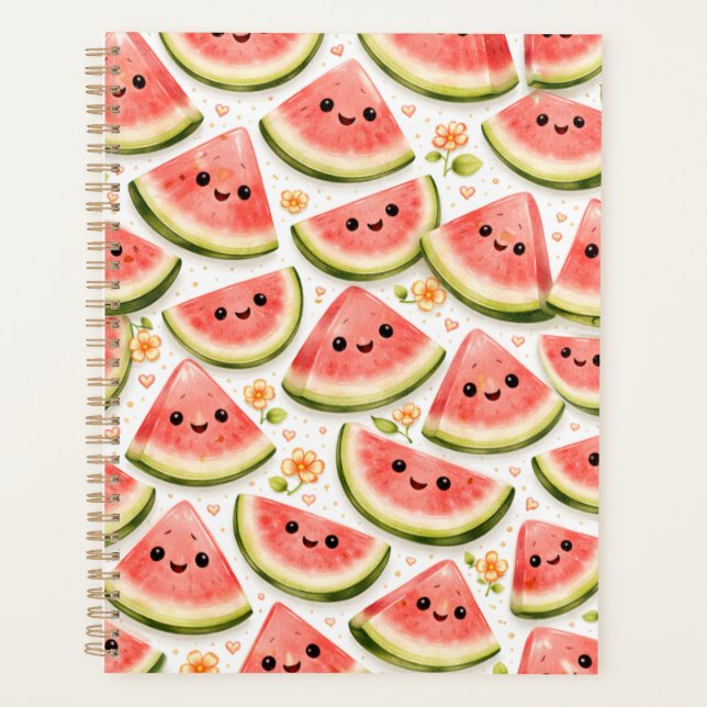 Agenda Happy Watermelon Planner Cover – Kawaii Watermelon (Frente)