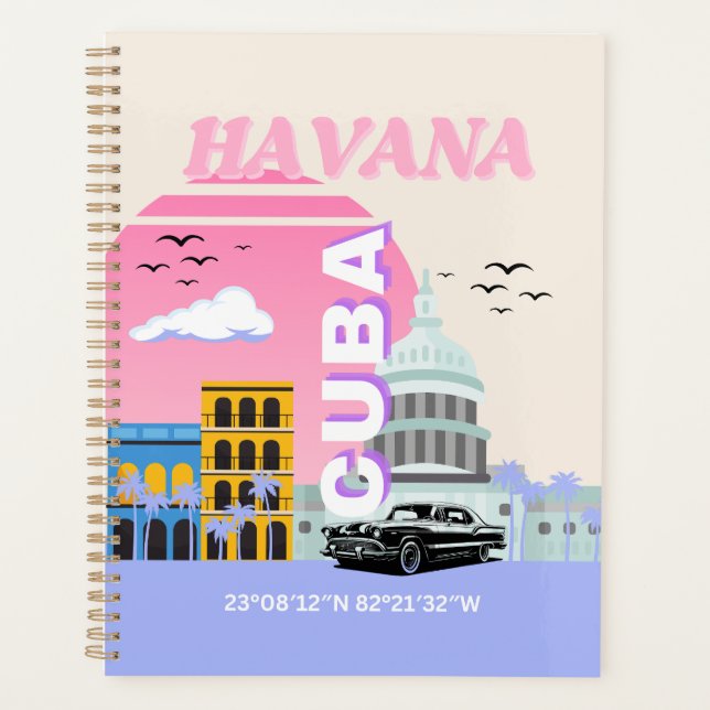 Agenda Havana Cuba Viagem Art (Frente)