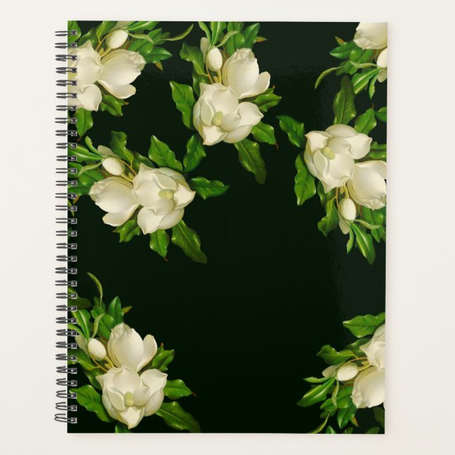 Agenda Heade Giant Magnolia Flower Blossomer Planner (Frente)