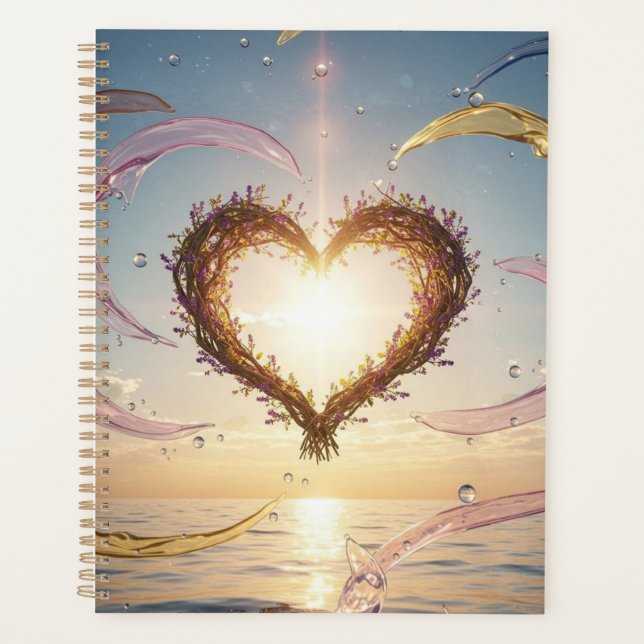 Agenda Heart Themed Minimalist Planner (Frente)