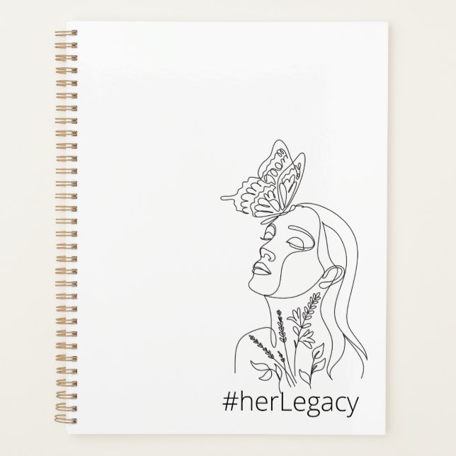 Agenda HerLegacy Minimalist Butterfly Empowering woman (Frente)