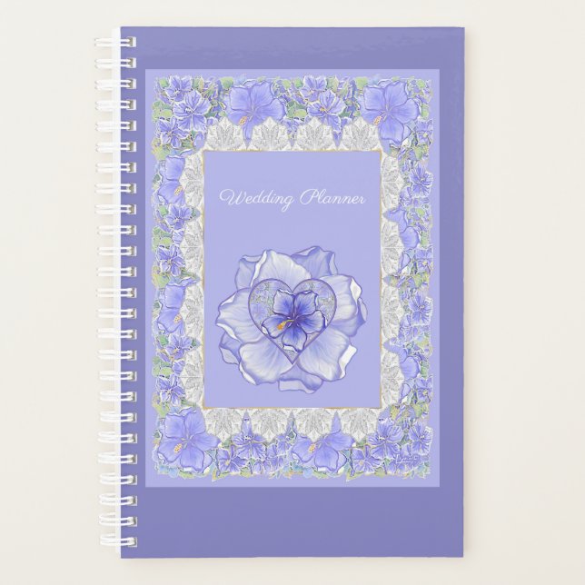 Agenda Hibiscus & lace BLUE (Frente)