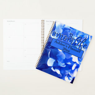 Agenda Hídrangas azuis-florais elegantes-de-cobalto