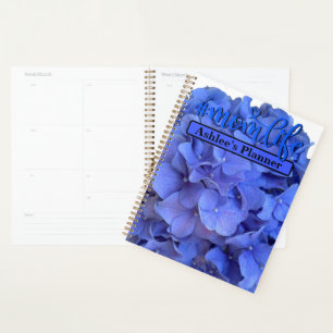 Agenda Hídrangas florais do periwinkle azul Elegante