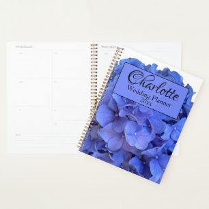 Agenda Hídrangas florais do periwinkle azul Elegante