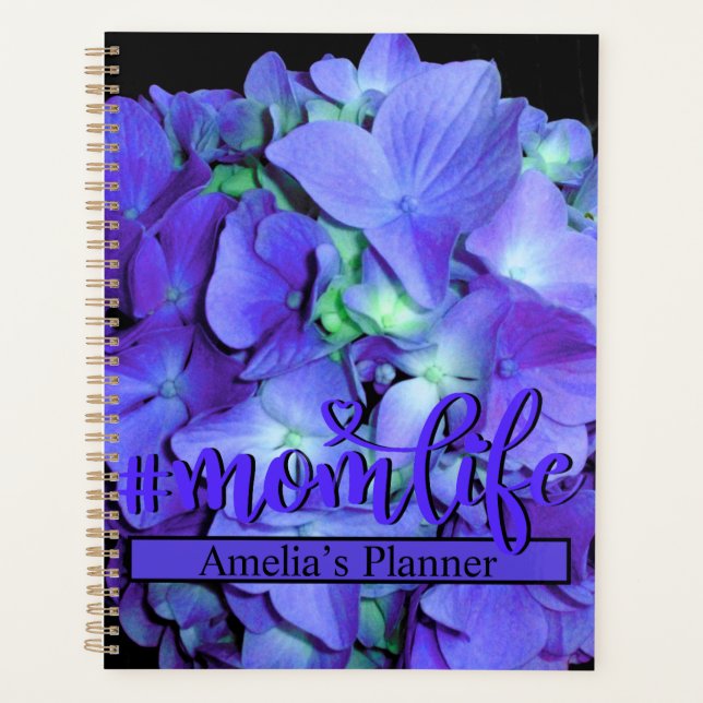 Agenda Hídrangea floral floral púrpura (Frente)
