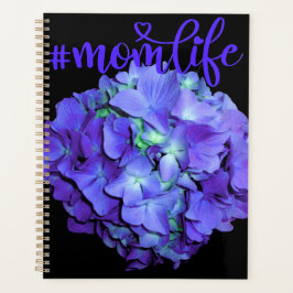 Agenda Hídricas roxas e teares, flores azuis roxas mãe