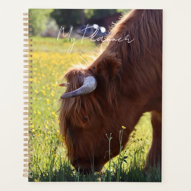 Agenda Highland Cow Planner - Spring Theme (Frente)