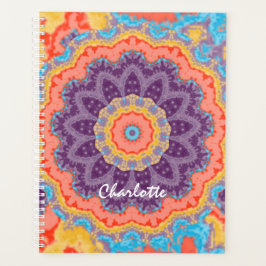 Agenda Hippie Bohemian Mandala Purple Mix Personalizado