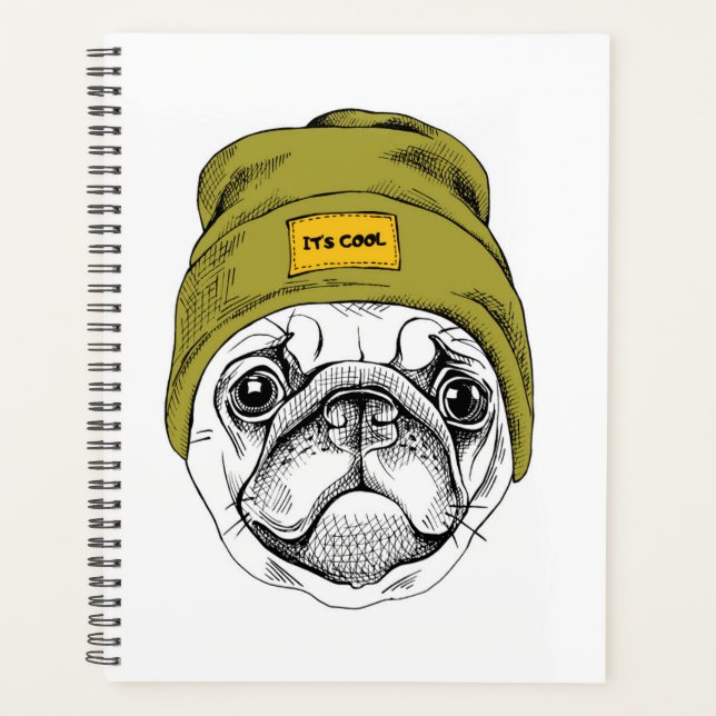 Agenda Hipster Pug | É Legal (Frente)