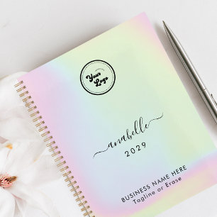 Agenda Holográfico Adicionar Nome Ano Logotipo Comercial