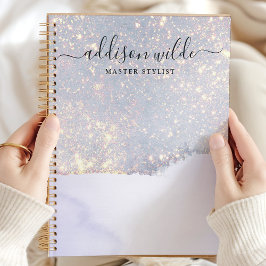 Agenda Holographic Purple Glitter Glam Business
