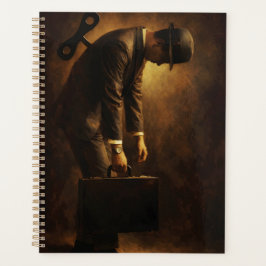 Agenda Homem de Escritório a Pilhas Rotina Surreal de Tra