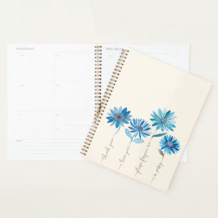 Agenda Ho'oponopono & Bohemian Blue Flowers