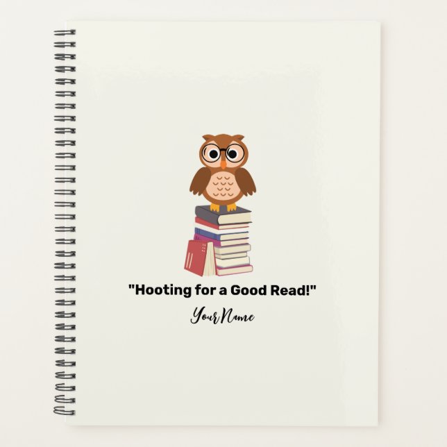 Agenda "Hoot for a Good Read!" Amante de livros (Frente)