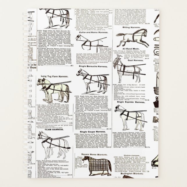 Agenda Horse Antique Advertising Newpaper Art (Frente)