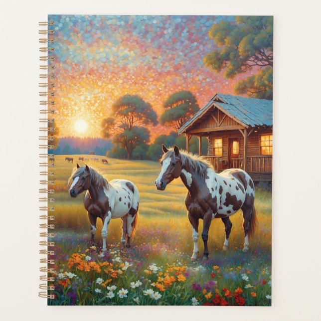Agenda Horse on Farm Wildflower Meadow (Frente)
