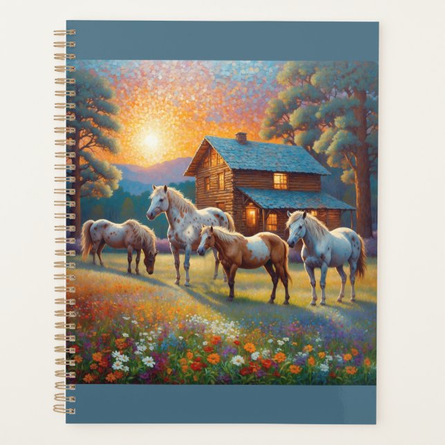 Agenda Horse on Farm Wildflower Meadow (Frente)
