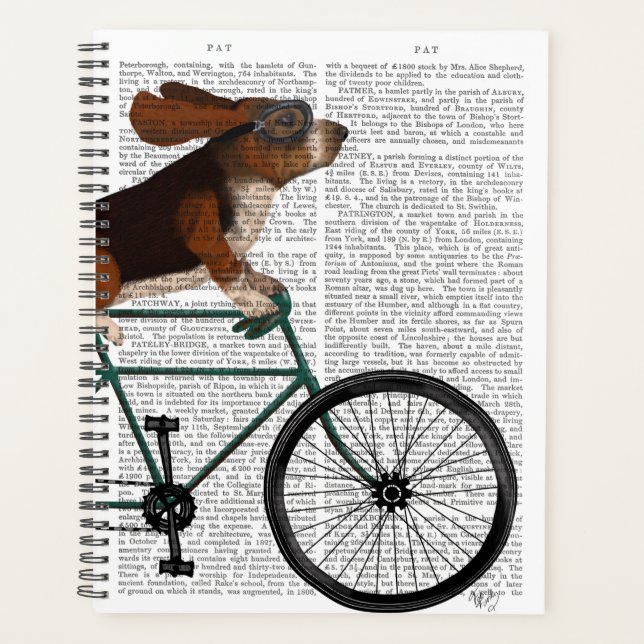 Agenda Hound Basset na Bicicleta (Frente)