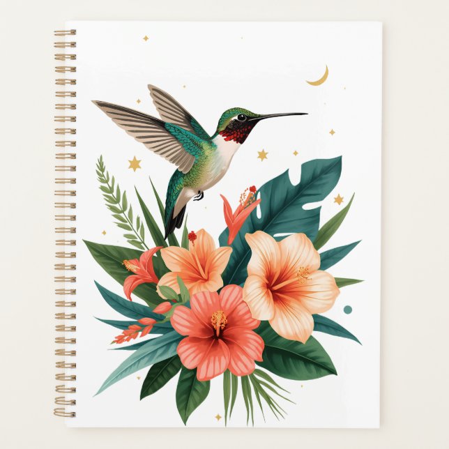Agenda Hummingbird Bloom Tropical Planner (Frente)