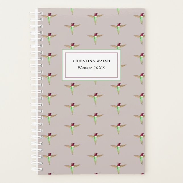 Agenda Hummingbird da Anna Personalizada (Frente)