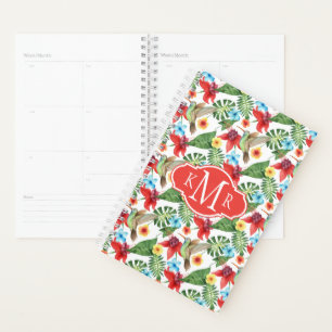 Agenda Hummingbird tropical Monograma