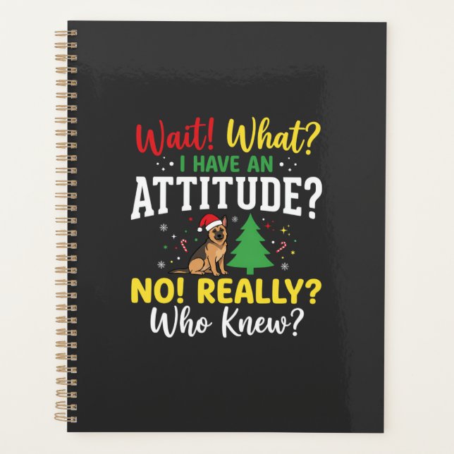 Agenda Humor Atitude Cachorro Natal (Frente)