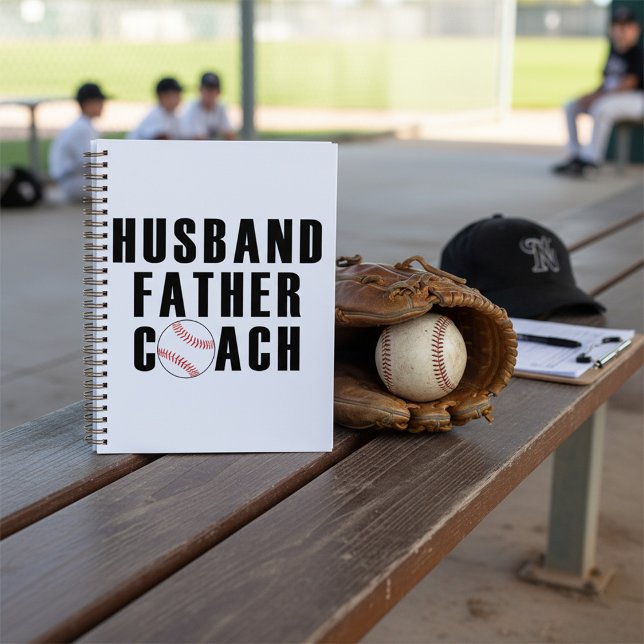 Agenda Husband Father Coach Baseball Dad Quote (Criador carregado)