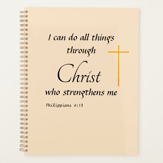Agenda I can do all things through Christ (Frente)