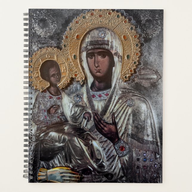 Agenda Ícone Religioso Virgem Maria de Três Mãos (Frente)