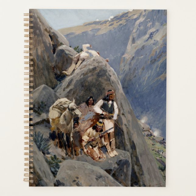 Agenda Ícones Nativos Americanos: Guerreiros Apache, Cava (Frente)