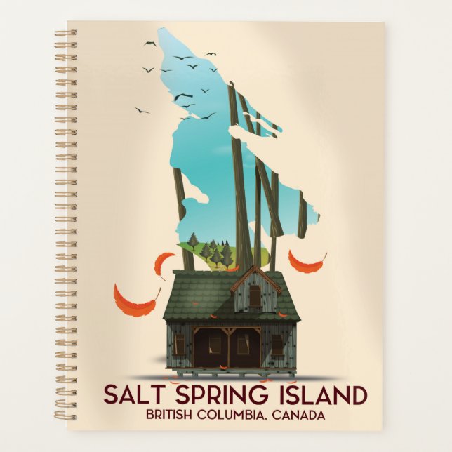 Agenda Ilha Salt Spring Colúmbia Britânica Canadá (Frente)