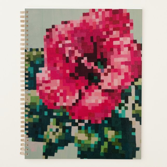 Agenda Illustration florale rose (Frente)