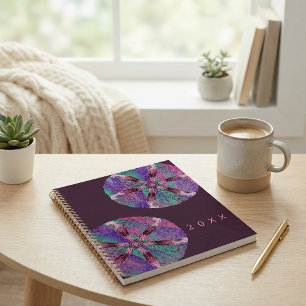 Agenda Ilustração abstrata botânica floral planejadora