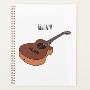 Agenda Ilustração acústica de desenho animado