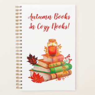 Agenda Ilustração de Aquarela de Livros de Outono