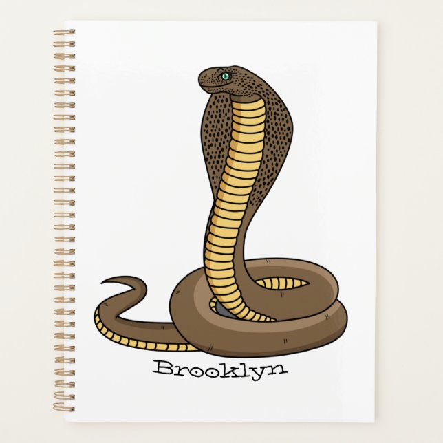 Agenda Ilustração de cobra da cobra castanha (Frente)