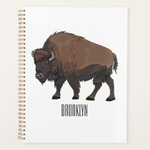 Agenda Ilustração de desenho animado Bison