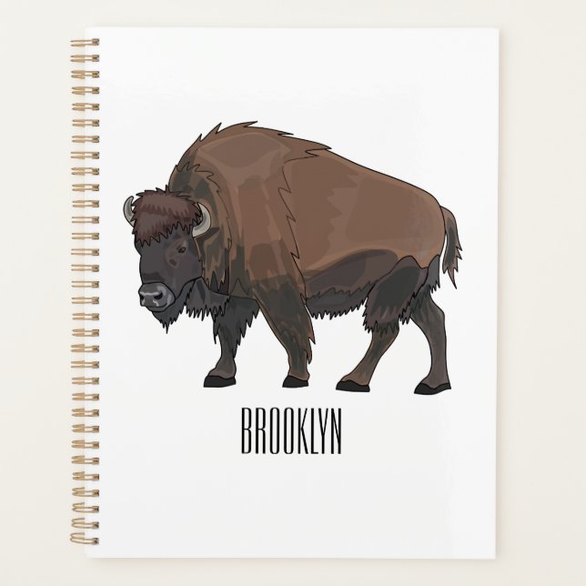 Agenda Ilustração de desenho animado Bison (Frente)