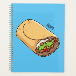 Agenda Ilustração de desenho animado burrito