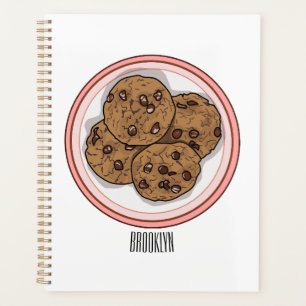 Agenda Ilustração de desenho animado com chip de chocolat
