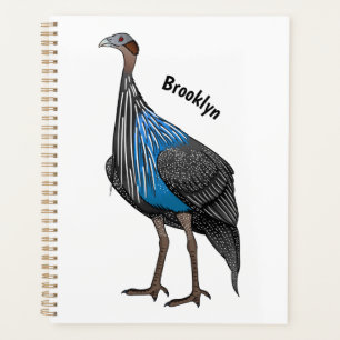 Agenda Ilustração de desenho animado de aves guineafowl v