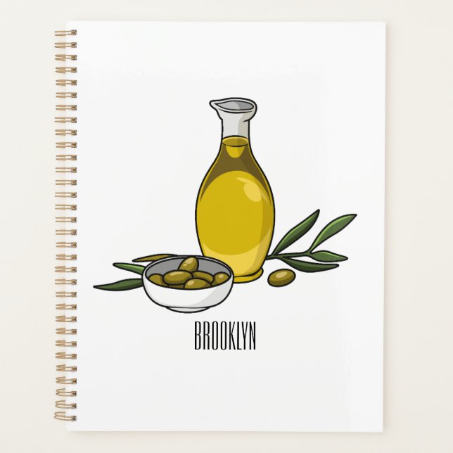 Agenda Ilustração de desenho animado de azeite (Frente)