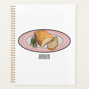 Agenda Ilustração de desenho animado de barriga de porco 