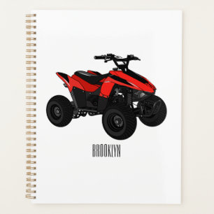 Agenda Ilustração de desenho animado de bicicleta atv