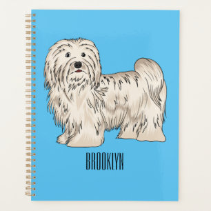 Agenda Ilustração de desenho animado de cão Havanês